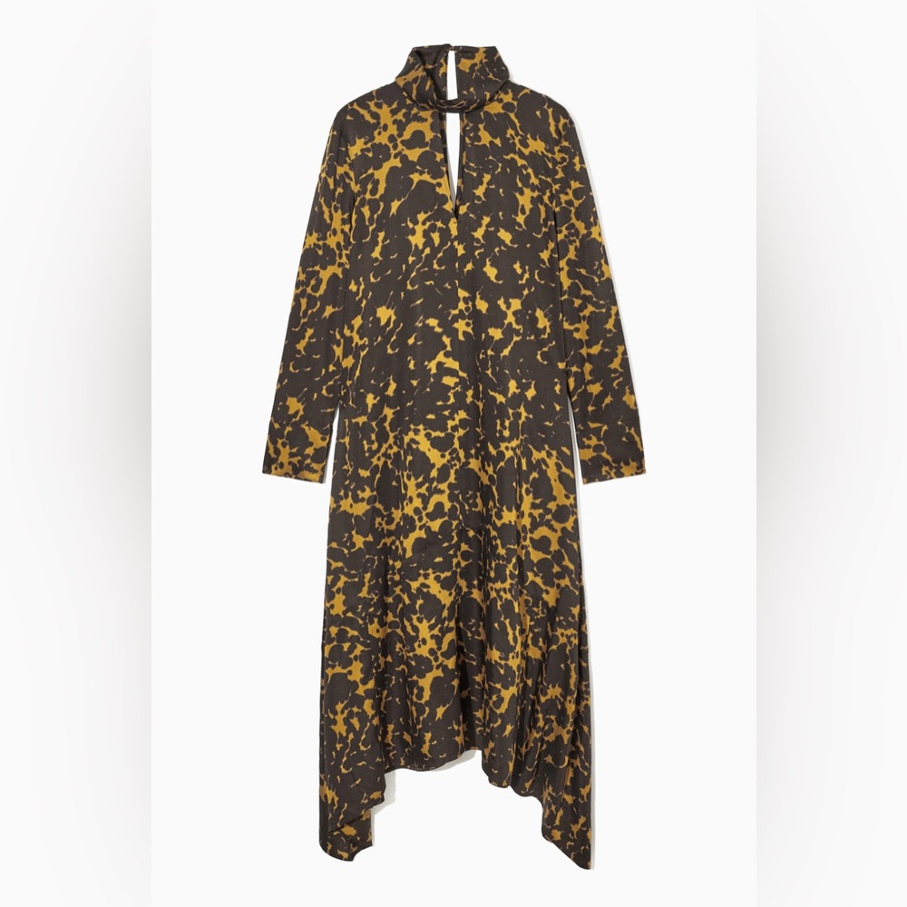New Cos Asymmetrical Black and Gold Dress - Picture 2 of 7